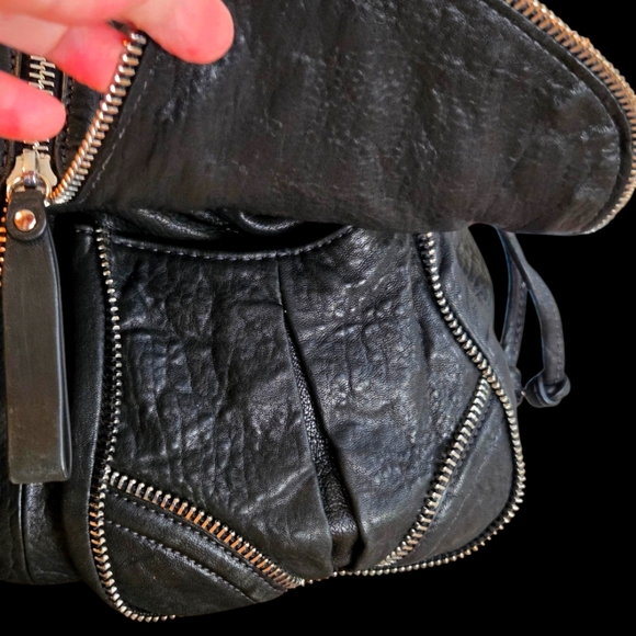 Lockheart Vintage Black Leather Slouch Bag - Picture 3 of 8
